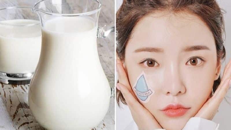 Các cách làm trắng da tự nhiên cho mặt bằng sữa tươi không đường.