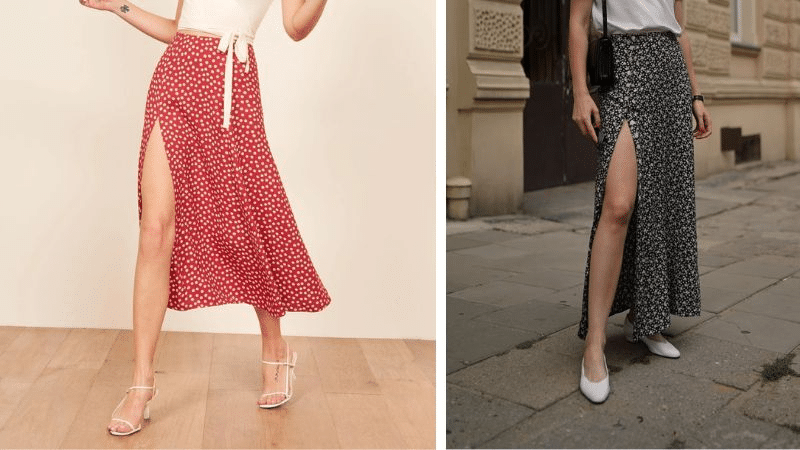 Chân váy xẻ tà kết hợp với áo gì để trông duyên dáng và xinh đẹp nhất?