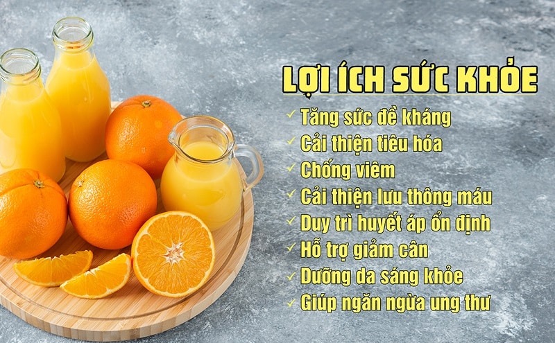 Tác dụng của vitamin C trong nước cam cho làn da
